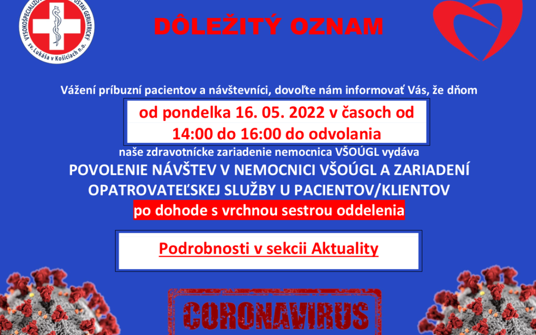 Dôležitý oznam